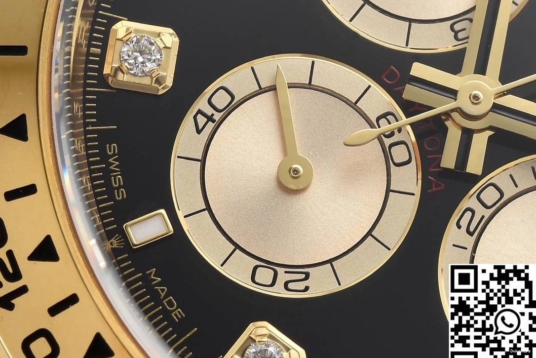 Rolex Hourmarker M126518 Diamond Cosmograph Factory Daytona Bezel Black Clean 0725
